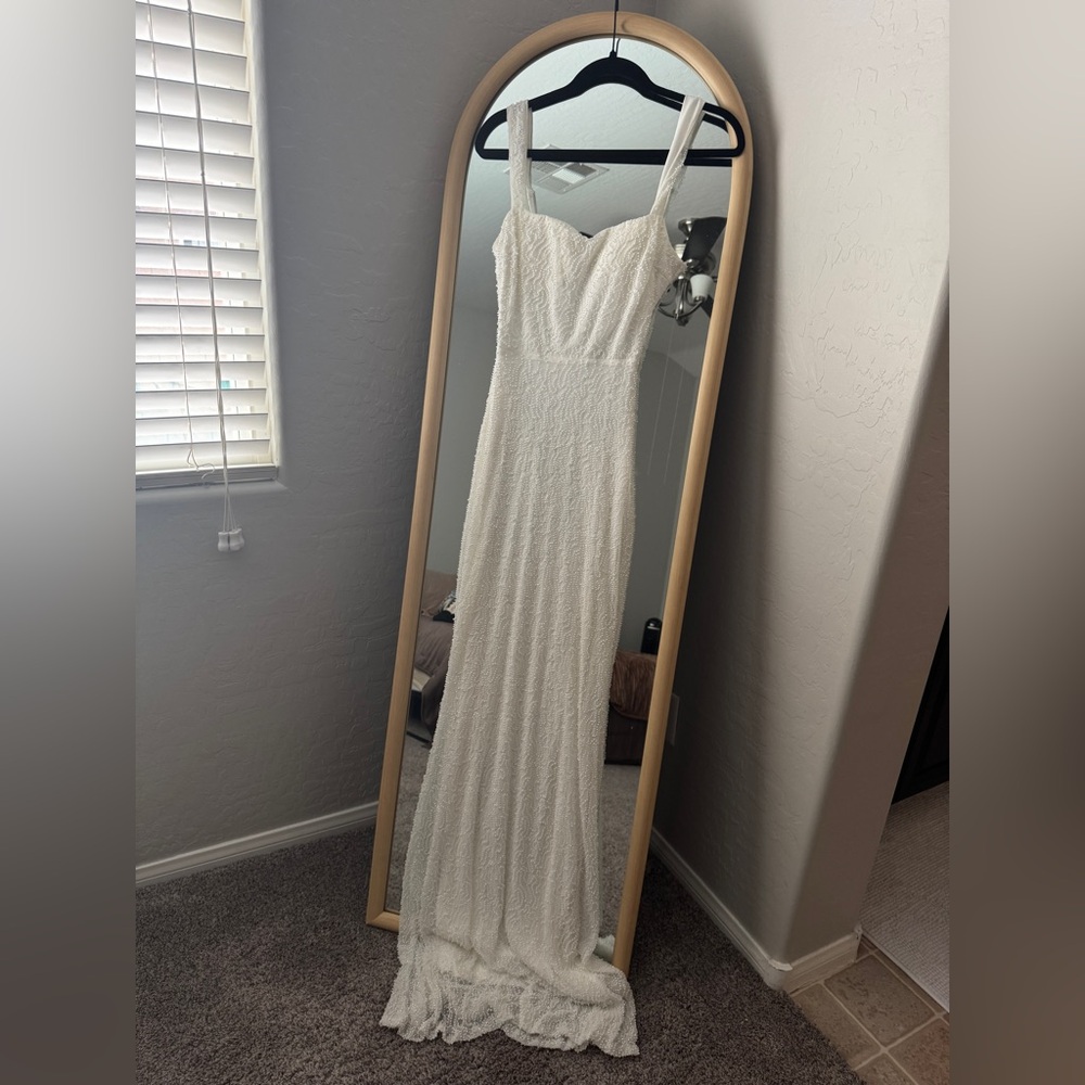 Elegant White Lace Gown
